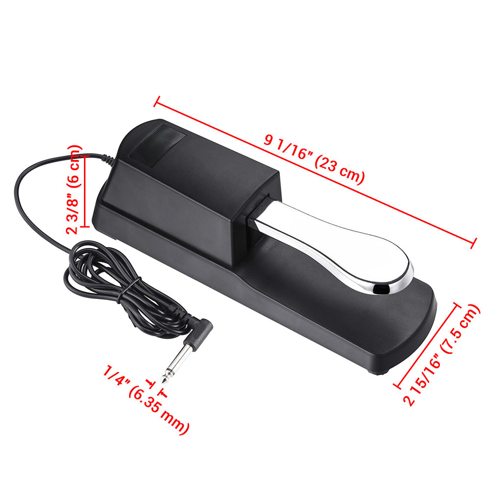 Premium Universal Sustain Pedal for Electric Pianos & Keyboards - Compatible with Most Digital Pianos, MIDI Keyboards - Perfect for Home Studios, Live Performances & Practice Sessions