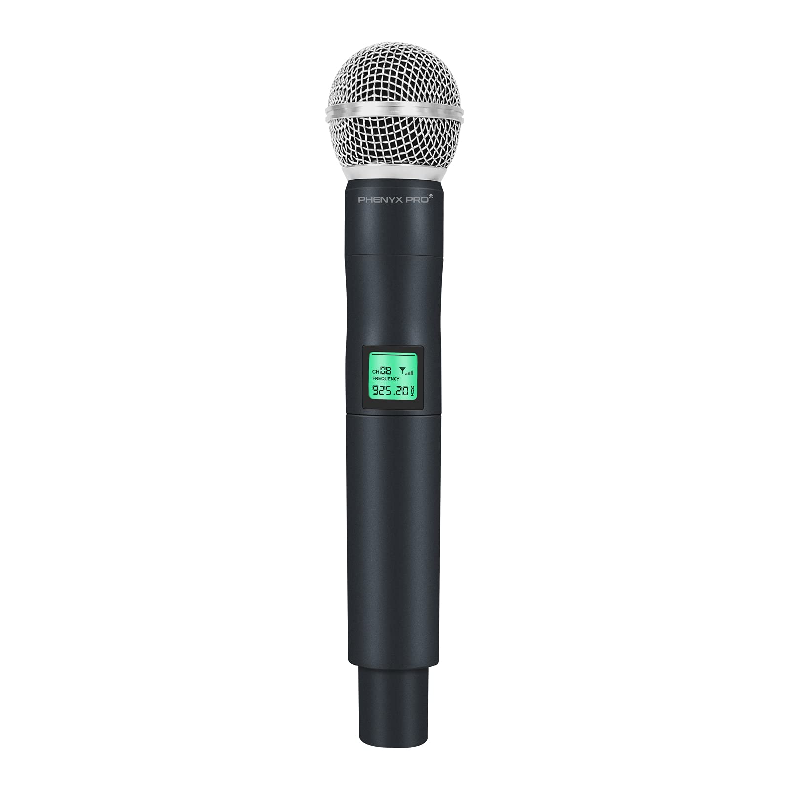 Phenyx Pro Professional Wireless Microphone - 925.2MHz UHF Dynamic Mic with Metal Body, Cordless Handheld Mic Transmitter for PTU-5000/PTU-4000 Series (PWH-5-925.2) - Perfect for Live Performances, Karaoke, Public Speaking & Stage Shows