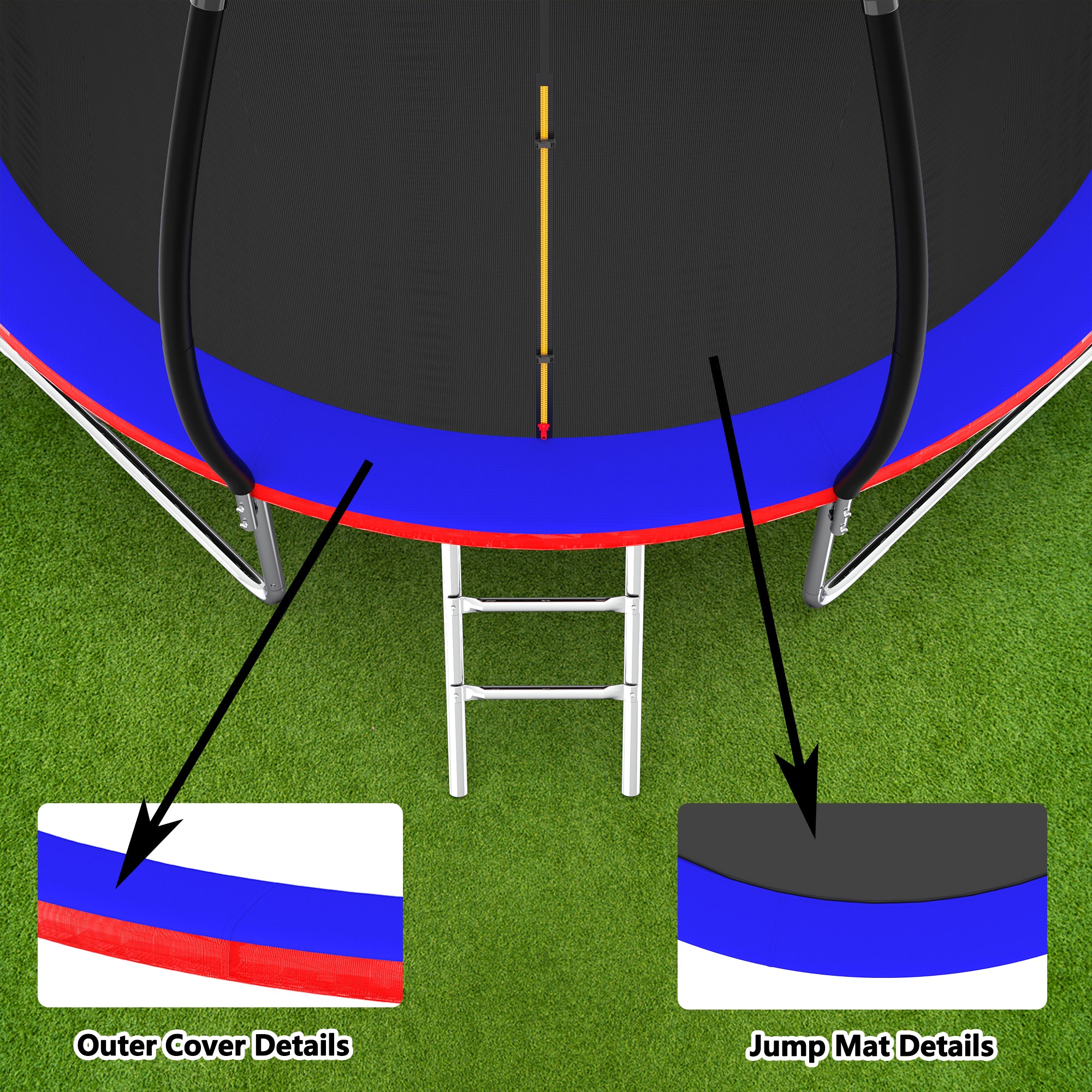 12FT Trampoline with Safety Enclosure & Ladder - ASTM Approved Outdoor Trampoline for Kids | Backyard Fun, Exercise, and Family Recreation