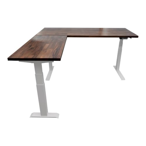 White Frame/Solid Walnut Top