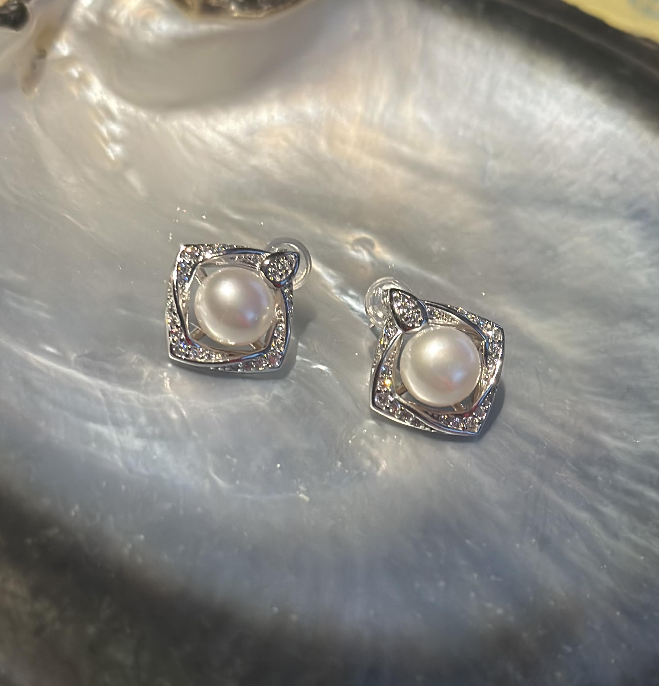 Pearl Earrings for Women - Elegant Mother's Day, Christmas, Anniversary, Birthday & Valentine's Day Gifts for Wife, Mom & Her | Fine Jewelry for Special Occasions & Everyday Wear