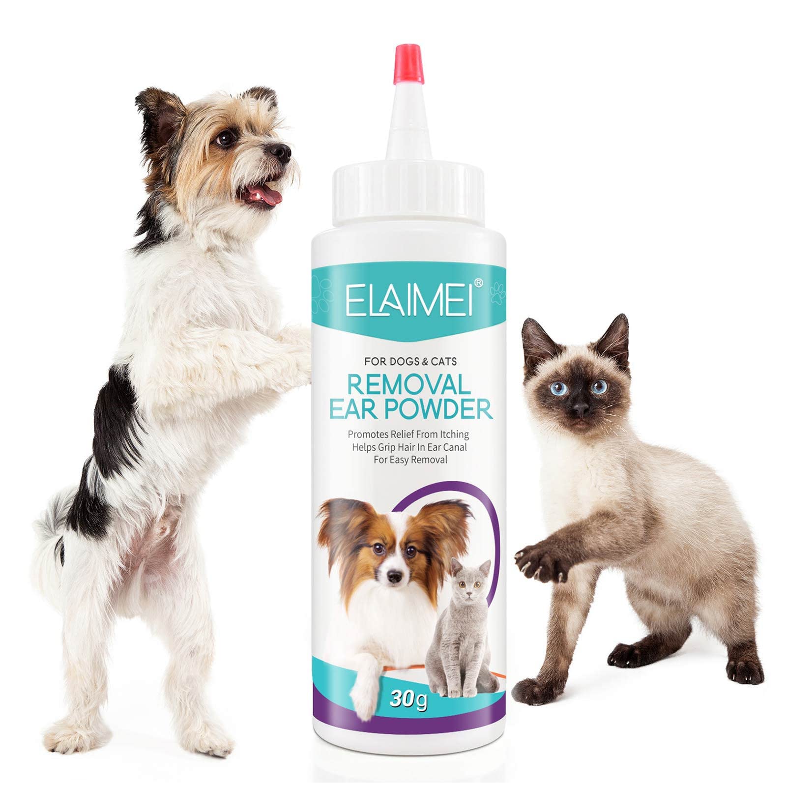 Sefudun Dog & Cat Ear Cleaner Powder - Gentle Ear Wash Solution for Pets, Controls Odor & Prevents Infections - Ideal for Regular Ear Cleaning & Grooming at Home