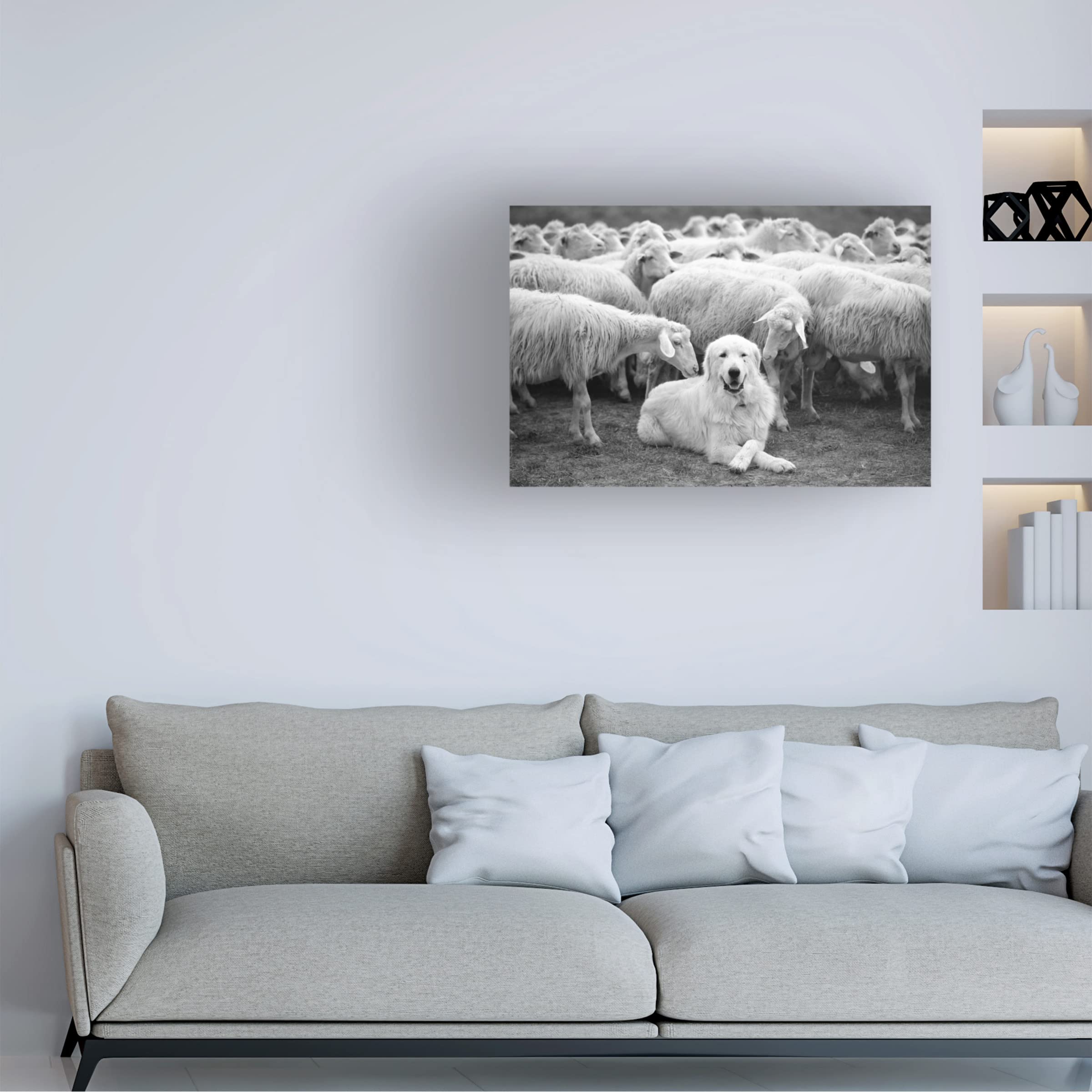Trademark Fine Art 'The Boss Dog' Canvas Wall Art by Lucian Constantin - Premium Home & Office Decor for Dog Lovers