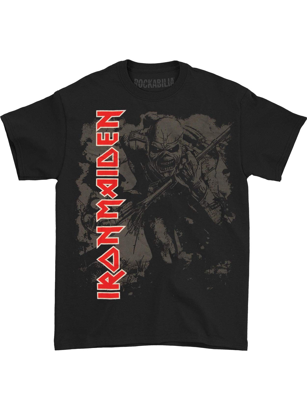 Iron Maiden Men's High Contrast Trooper Graphic T-Shirt | Vintage Band Tee for Concerts & Casual Wear