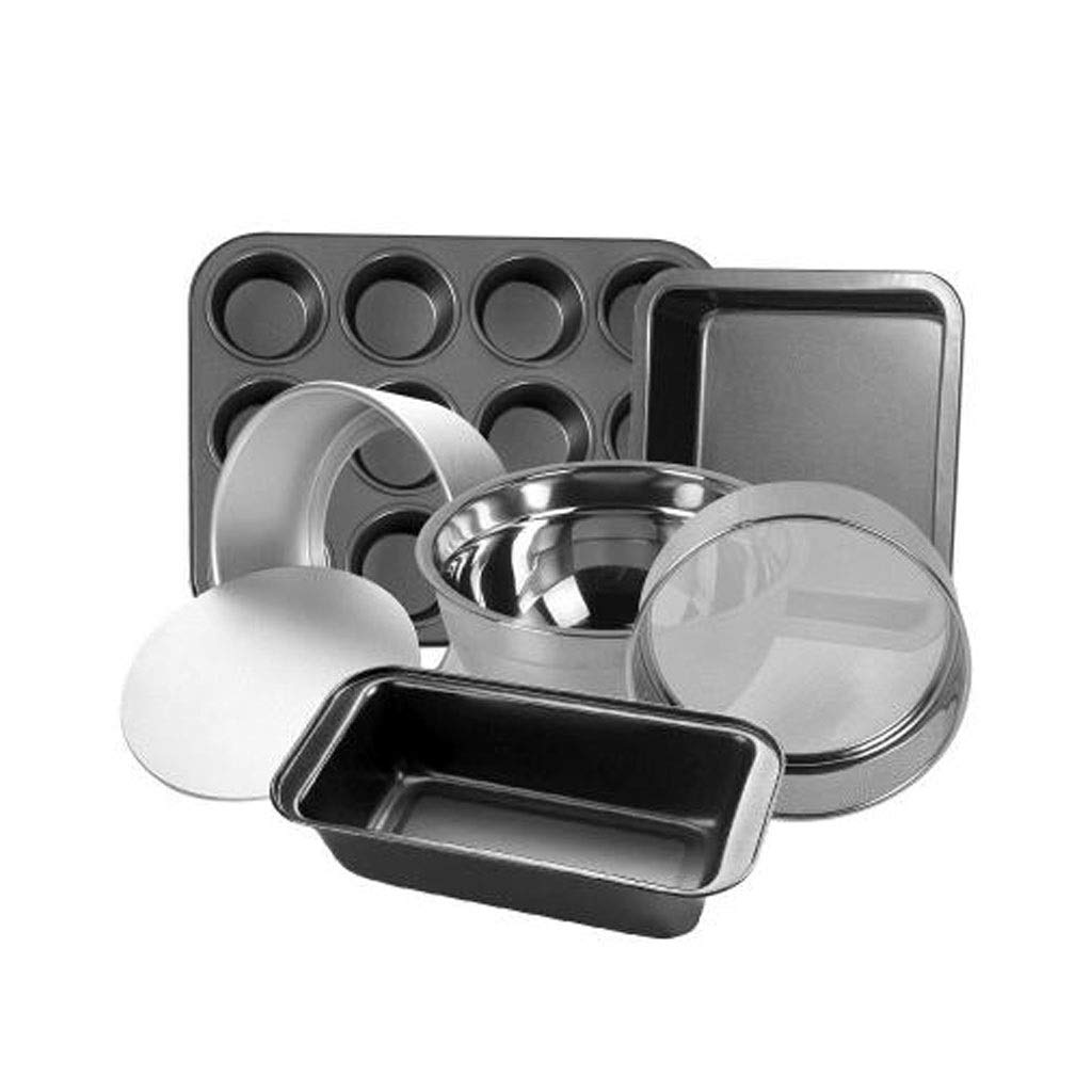Premium Skadler Nonstick Carbon Steel Bakeware Set - 10-Piece Baking Sheets, Cake Pan, Muffin & Bread Pans for Home Chefs | Perfect for Baking Cookies, Cakes, Breads & More | Oven & Dishwasher Safe Baking Kit