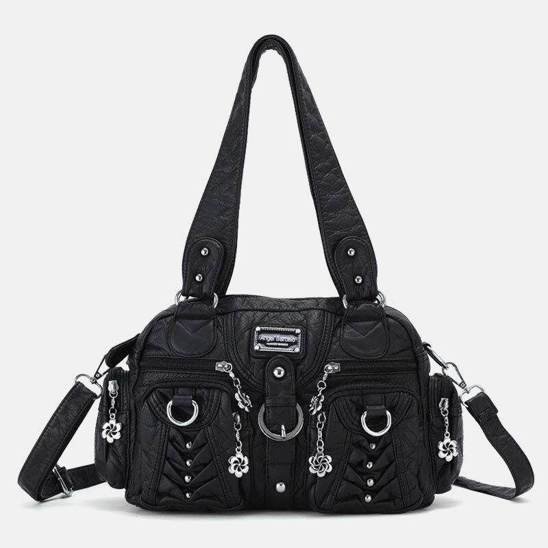 Lovevop Women's PU Leather Angel Kiss Shoulder Bag - Stylish Crossbody Handbag for Casual & Everyday Use | Perfect for Work, Shopping & Travel