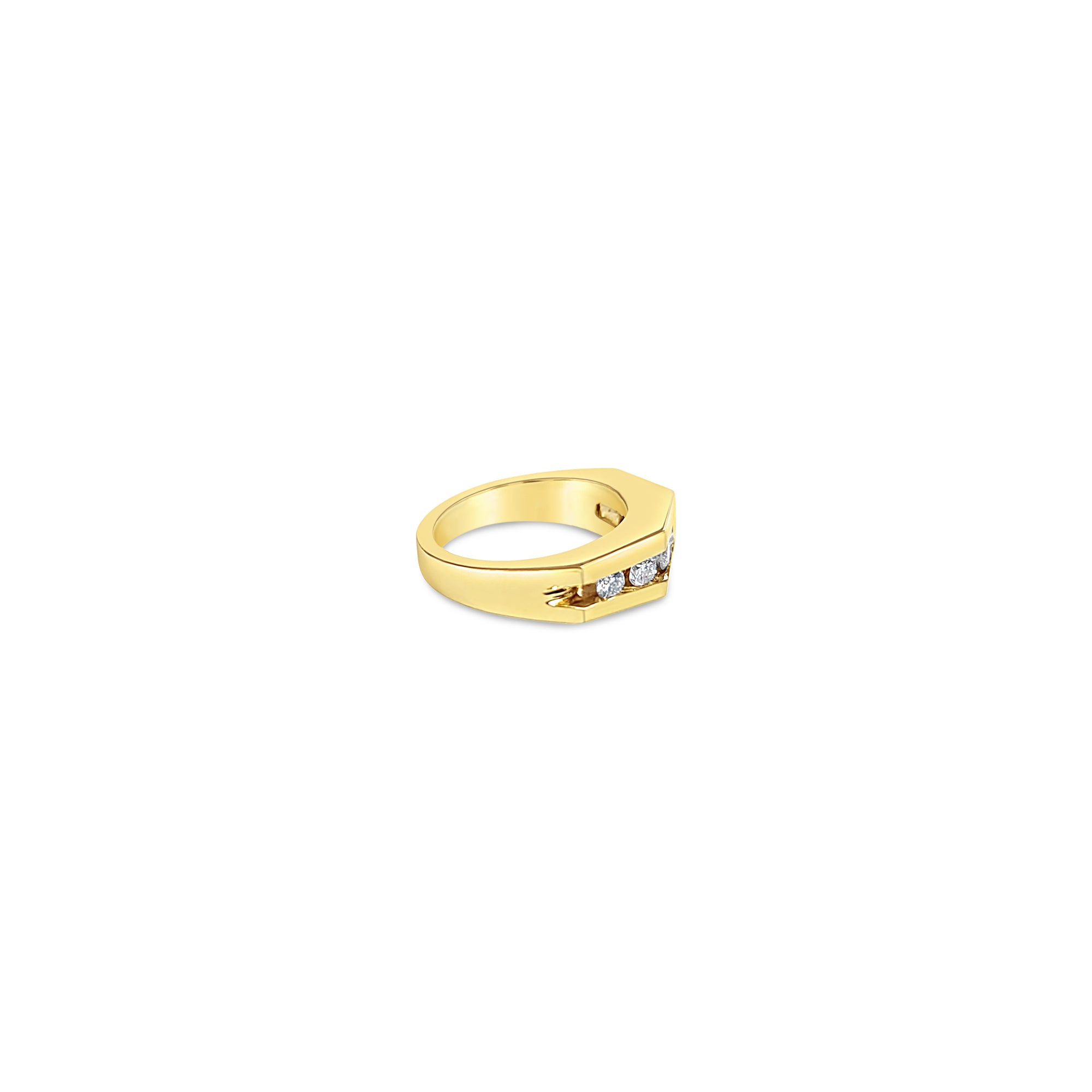 0.65cttw Angular Diamond Band Ring in 14k Yellow Gold - Elegant Wedding, Anniversary, or Promise Ring for Women