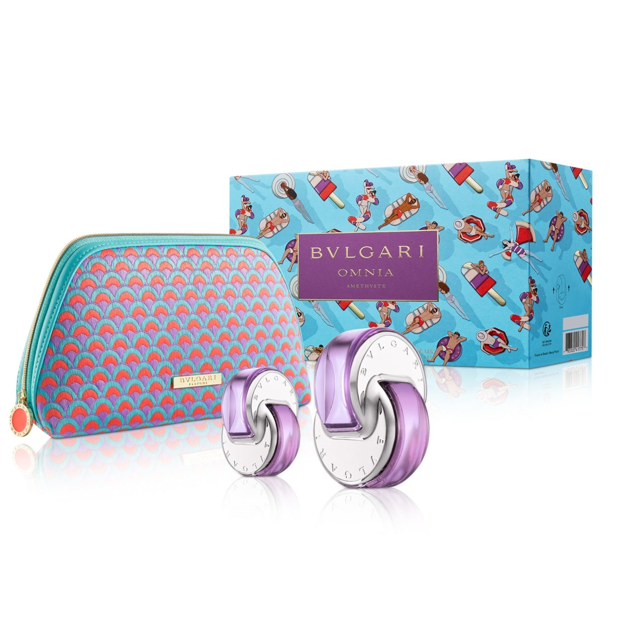 Bvlgari Omnia Amethyste 3-Piece Gift Set for Women - 65ML EDT Spray + 15ML EDT Spray + Luxury Beauty Pouch | Perfect for Birthday, Anniversary & Valentine's Day Gifts
