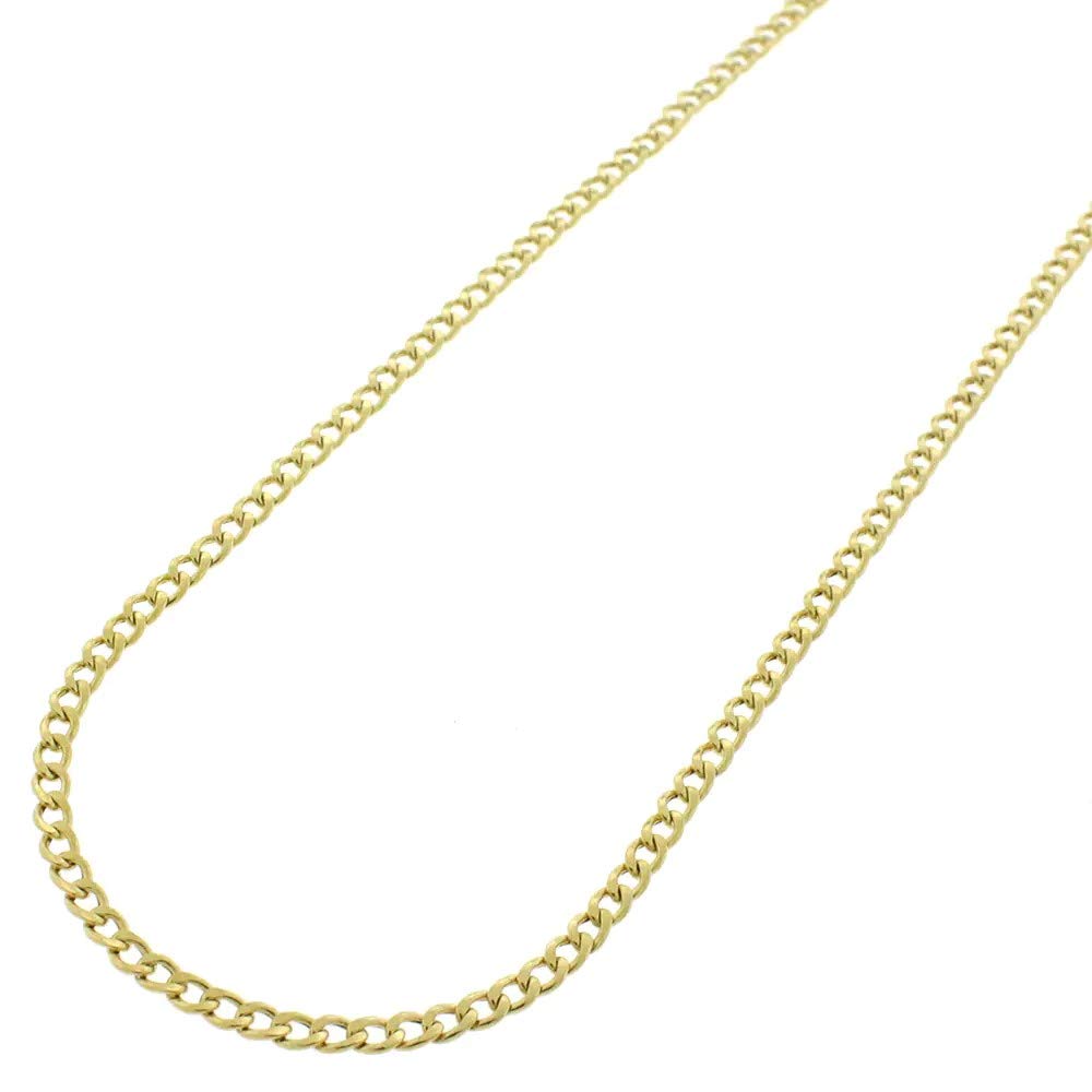 14K Yellow Gold Cuban Link Chain Necklace - 2.2mm to 3.5mm Curb Link Chain for Men & Women - 14 Karat Solid Gold Necklace for Everyday Wear, Gifts & Special Occasions