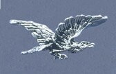 Solid Sterling Silver Large Cast Eagle Charm - Bald Eagle DIY Jewelry Making for Silversmiths - Rough Casted Solder Ready (5641400080) - Perfect for Necklaces, Bracelets & Craft Projects