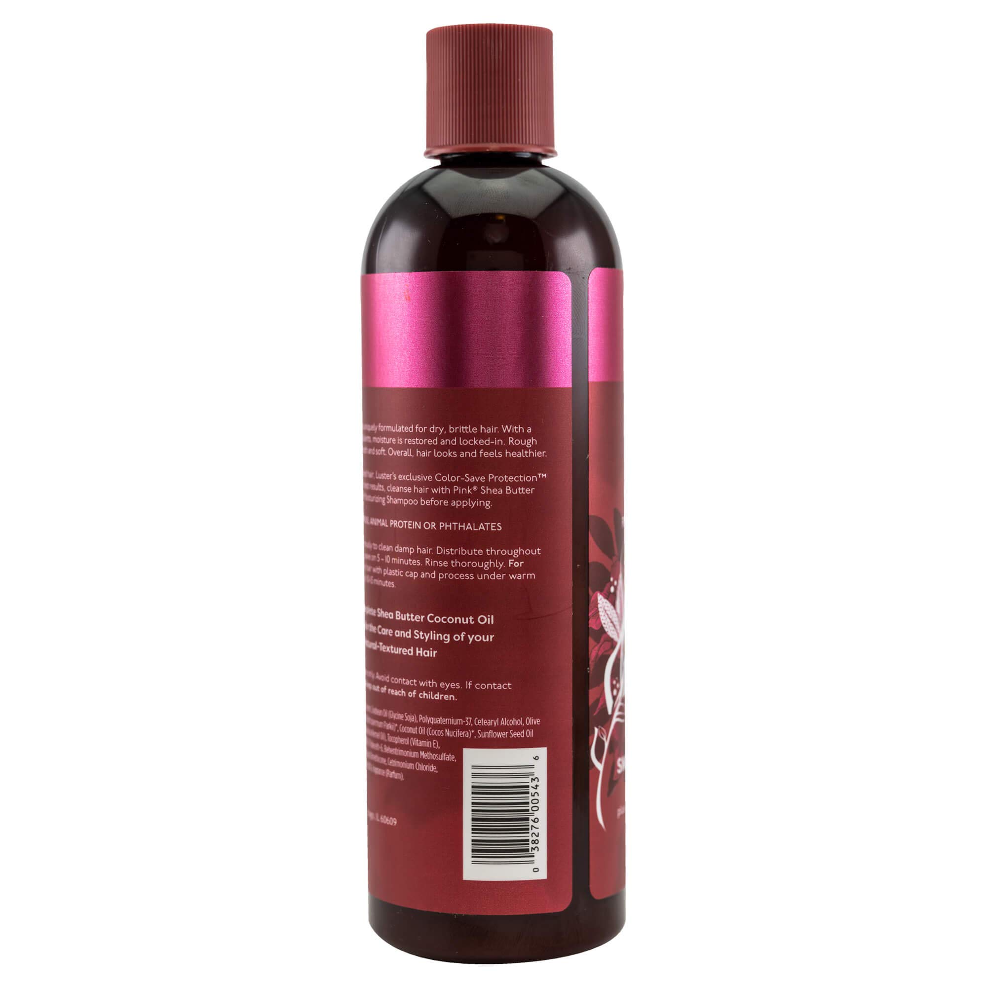 Luster's Pink Shea Butter & Coconut Oil Deep Moisturizing Hair Conditioner for Dry, Damaged Hair - 12 oz | Smoothing & Nourishing Treatment for Curly, Coily & Natural Hair Types