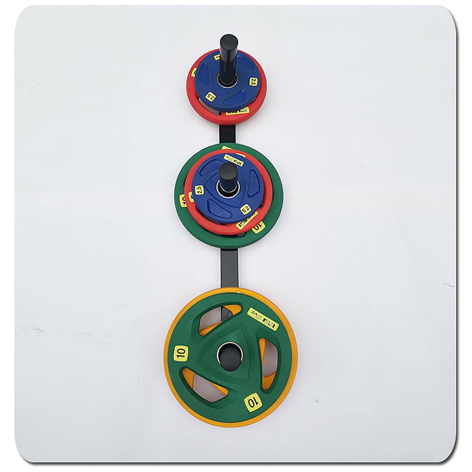 **Wall Mounted Weight Plate Holder - Olympic Bumper Plate Storage Rack for 1