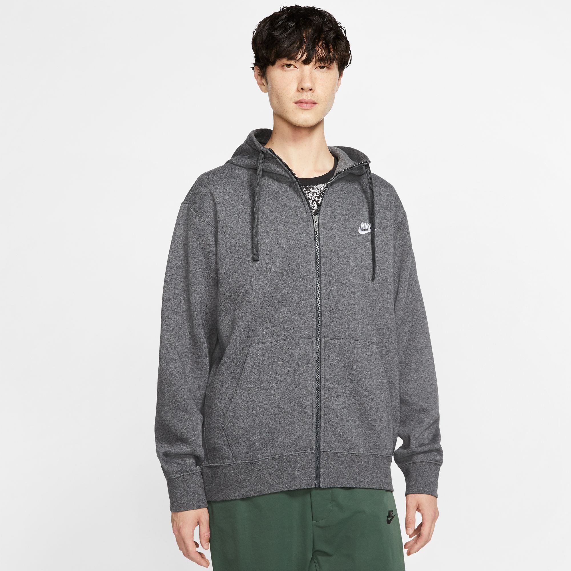 Men's Nike Full Zip Hoodie - Lightweight Fleece Jacket for Running, Gym & Casual Wear | Breathable & Comfortable Athletic Sweatshirt for Men