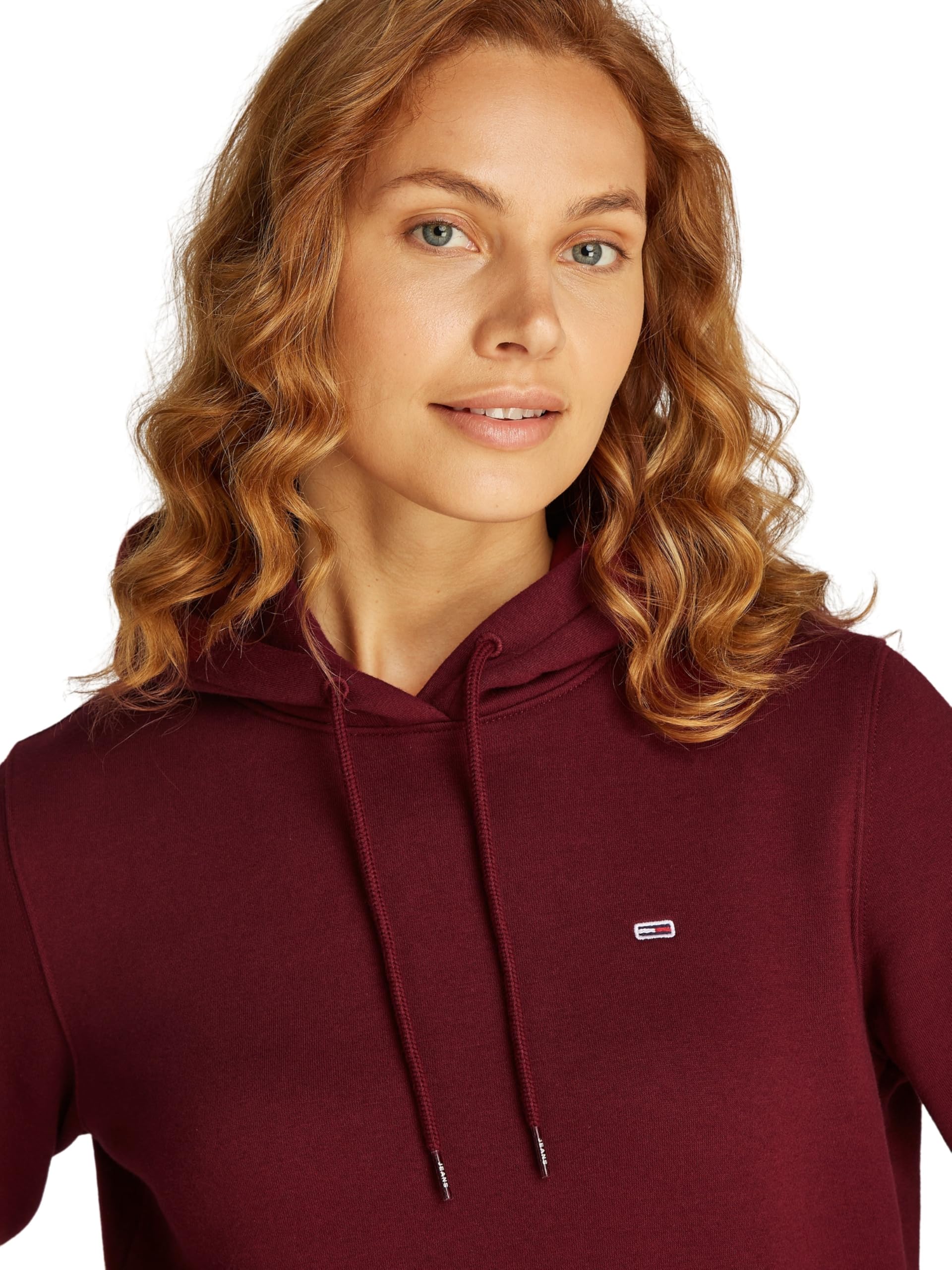 Tommy Jeans Women's Flag Regular Fit Hooded Sweatshirt - Casual Comfort for Everyday Wear & Street Style Fashion