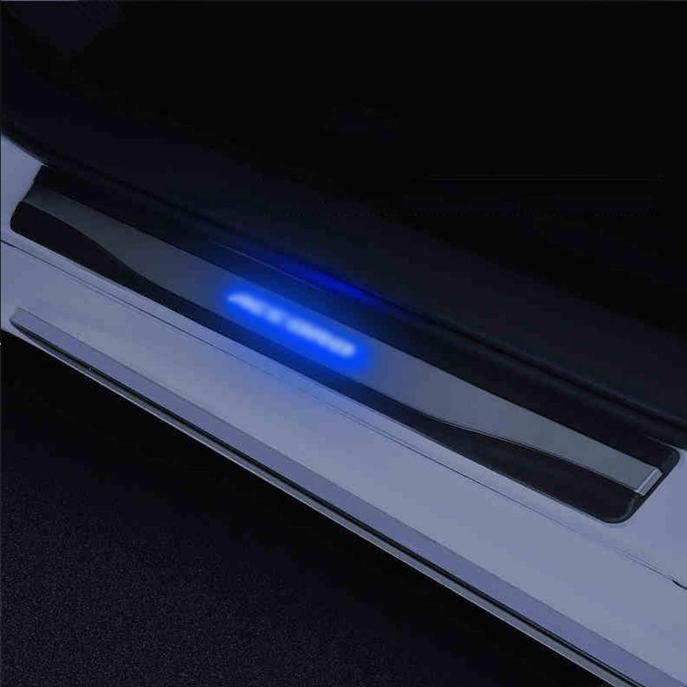 XITER Stainless Steel Door Sill Scuff Plate Guard with LED for 2018-2022 Honda Accord 10th Gen - 4PCS Auto Accessories - Perfect for Car Interior Protection & Style Enhancement
