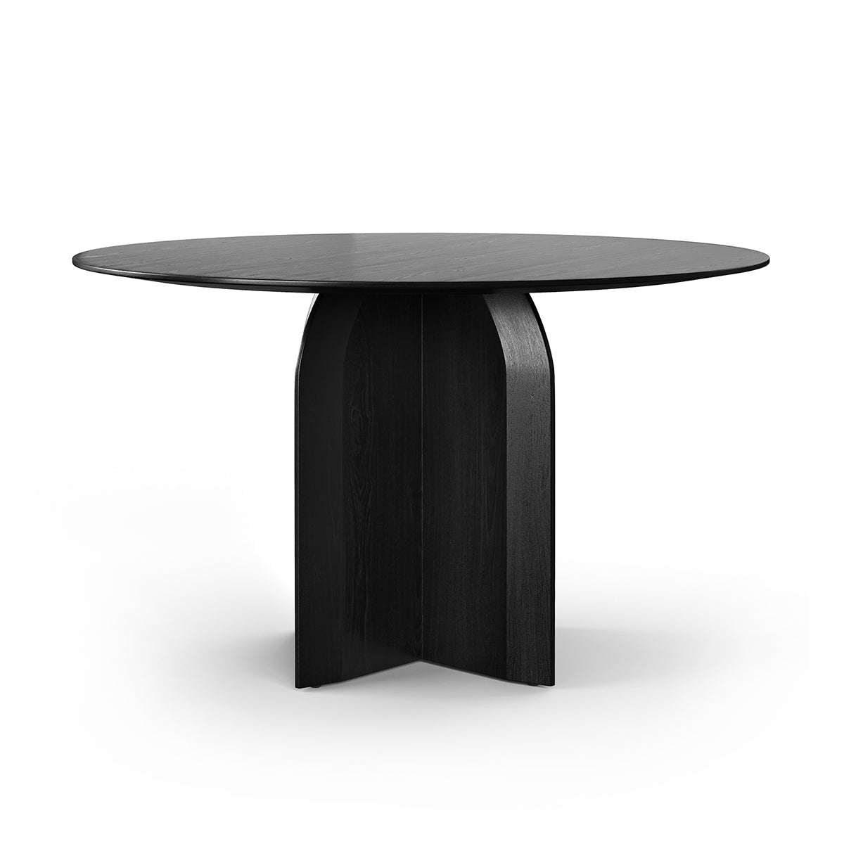 Round Oak Dining Table - Solid Wood Farmhouse Style for Kitchen & Dining Room - Perfect for Family Gatherings & Entertaining Guests