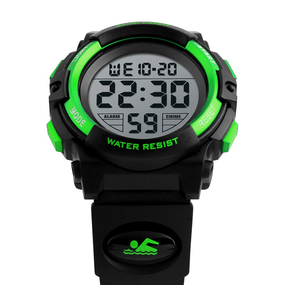 **Digital Sports Watch for Boys & Girls - Waterproof Kids Wristwatch with Alarm, Stopwatch, 12/24H Time & Calendar - Perfect for Outdoor Activities, Swimming & School (Ages 3-15)**