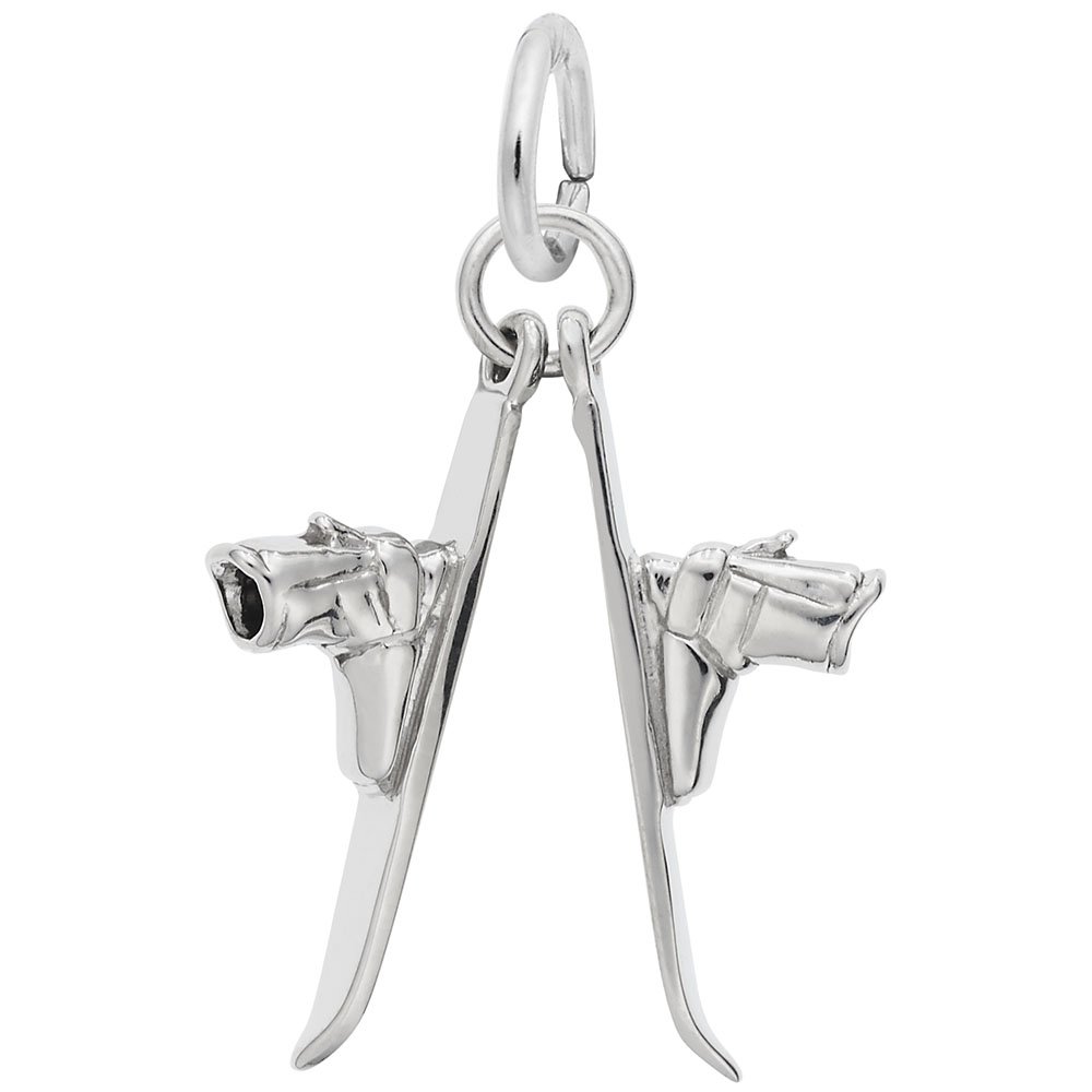Skis Charm - Elegant Snowflake Pendant for Bracelets & Necklaces - Perfect for Winter Jewelry & Ski Enthusiast Gifts