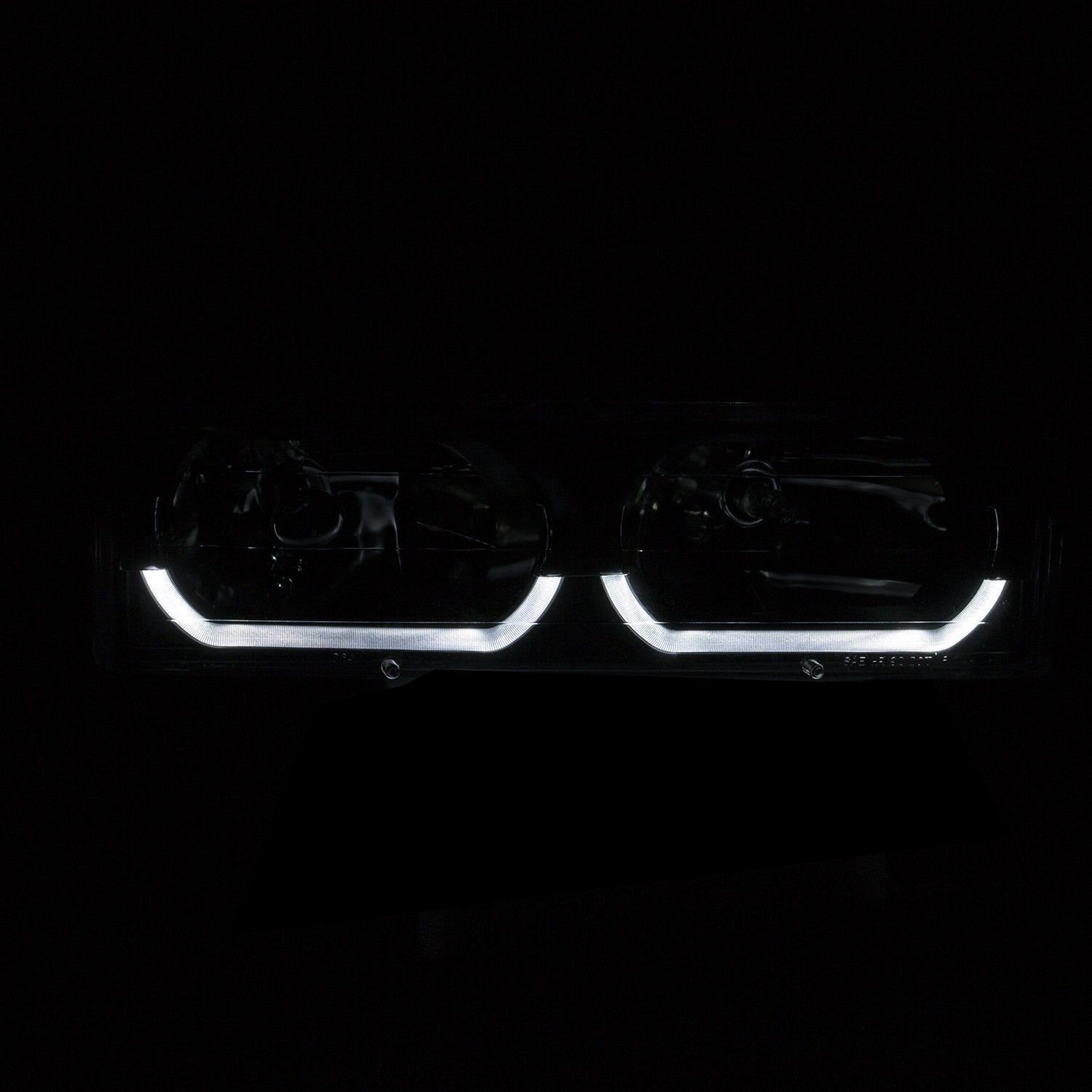 AnzoUSA 111299 Black/Clear Low-Profile Headlights for Chevrolet Silverado 1500/2500/3500 - Durable Replacement Headlamps for Off-Road & Night Driving