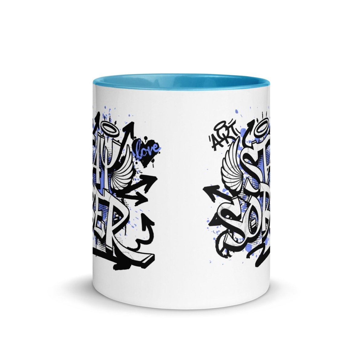 Stay Sober Graffiti Color Inside Coffee Mug - Perfect for Office, Home & Gift Giving - Motivational Ceramic Cup for Tea, Hot Drinks & Sober Living