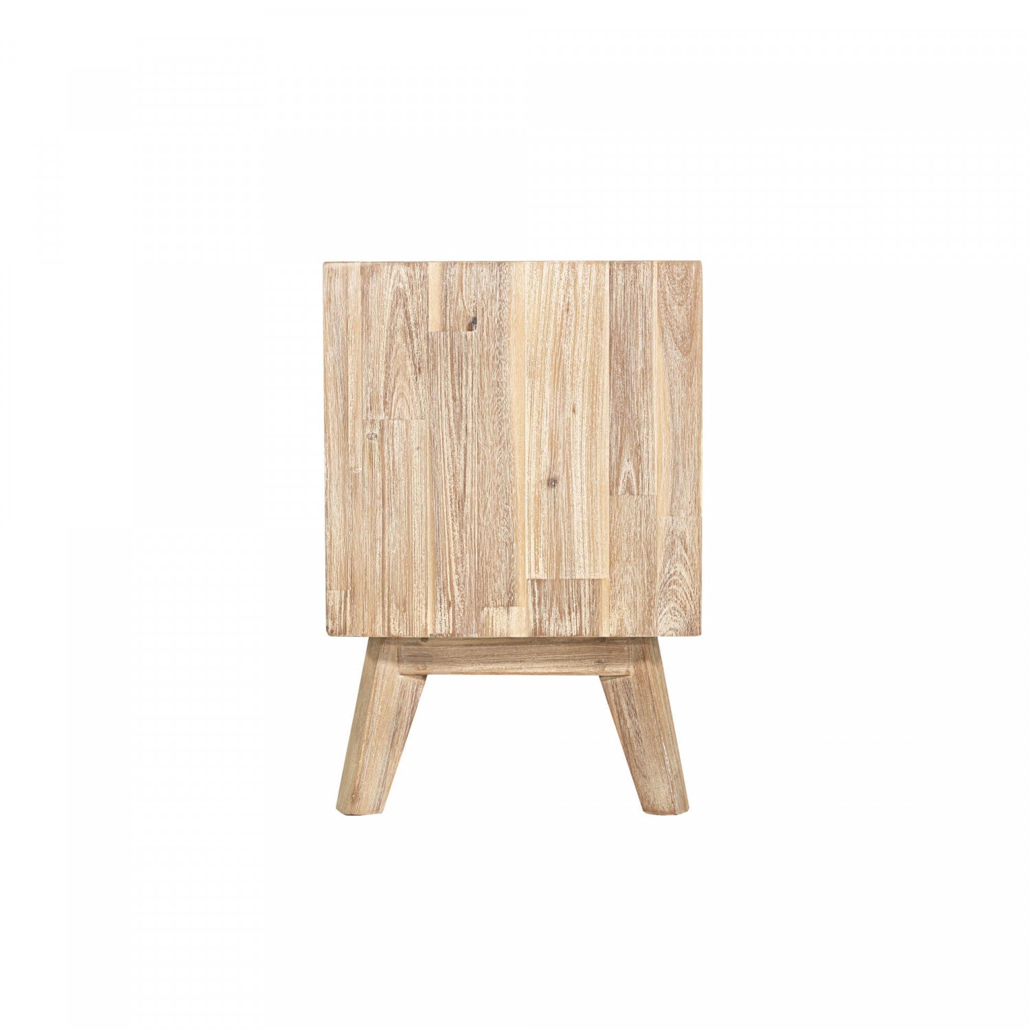 Abenra 2-Drawer Nightstand with Light Driftwood Finish - Modern Bedside Table for Bedroom, Living Room & Guest Room