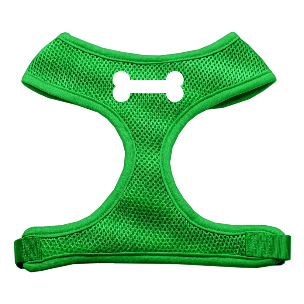 Mirage Soft Mesh Dog Harness with Bone Design - Small Size, Emerald Green - Perfect for Walking, Training & Outdoor Adventures
