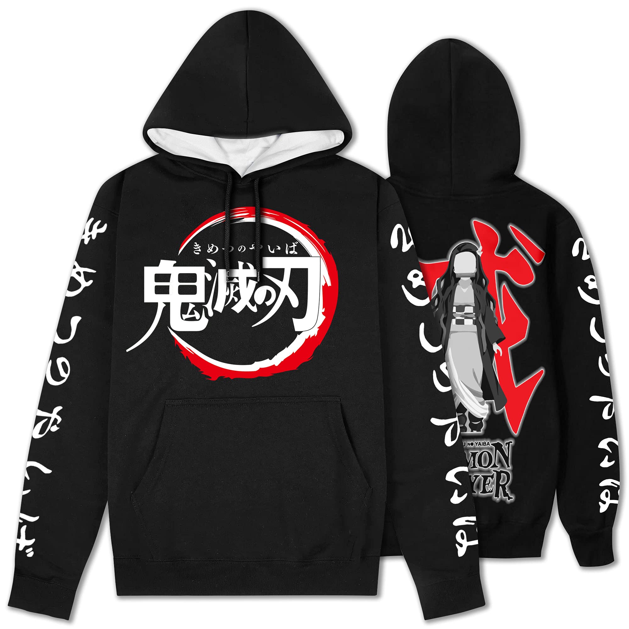 Anime Men's Hoodie - Long Sleeve Cosplay Sweatshirt for Men (Black) | Perfect for Anime Conventions, Casual Wear & Gift Giving