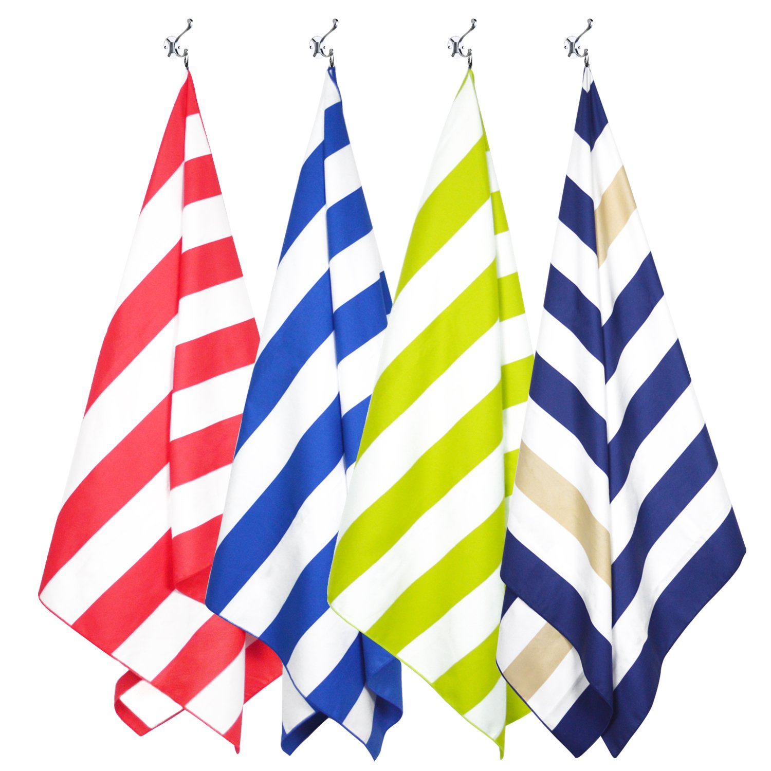 Premium Microfiber Beach Towel Set - Sand Free, Quick Dry, Extra Large (67x35