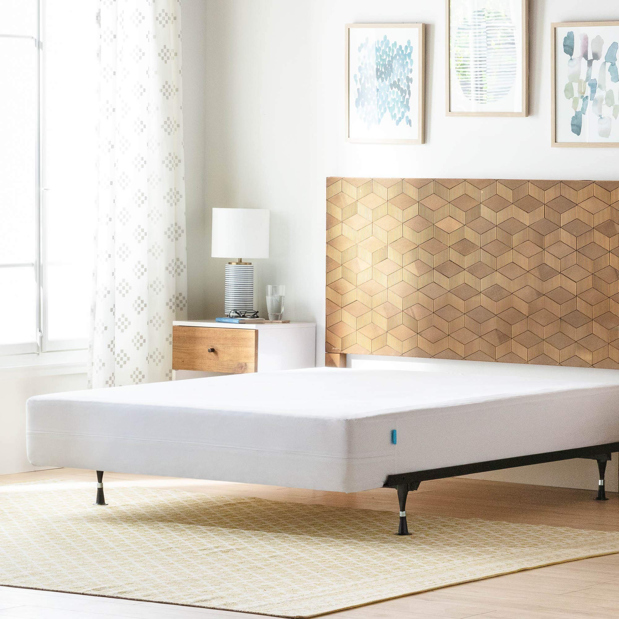 Linenspa Full Size Box Spring Encasement - Waterproof Mattress Protector with Zipper for Complete Bed Bug & Dust Mite Protection - Ideal for Allergy Sufferers & Home Use (White)