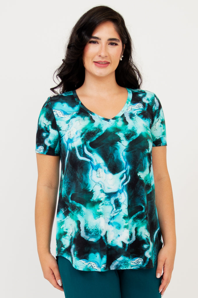 Jackie Short Sleeve Top - Soft Bamboo Fabric, Breathable & Comfortable - Perfect for Summer Outfits, Casual Wear & Beach Vacations