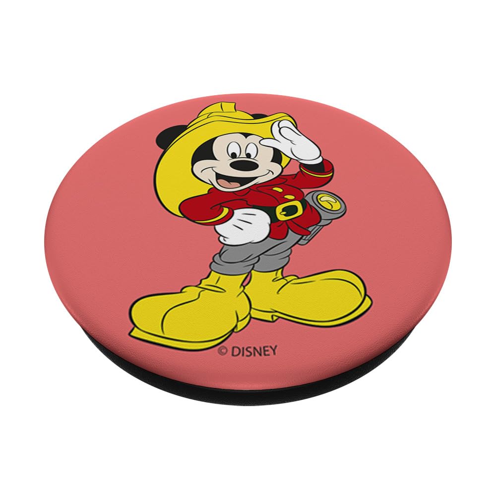 Disney Mickey Mouse Firefighter PopSockets PopGrip - Interchangeable Phone Grip & Stand for iPhone, Samsung & Smartphones - Perfect for Disney Fans, Firefighters & Everyday Use