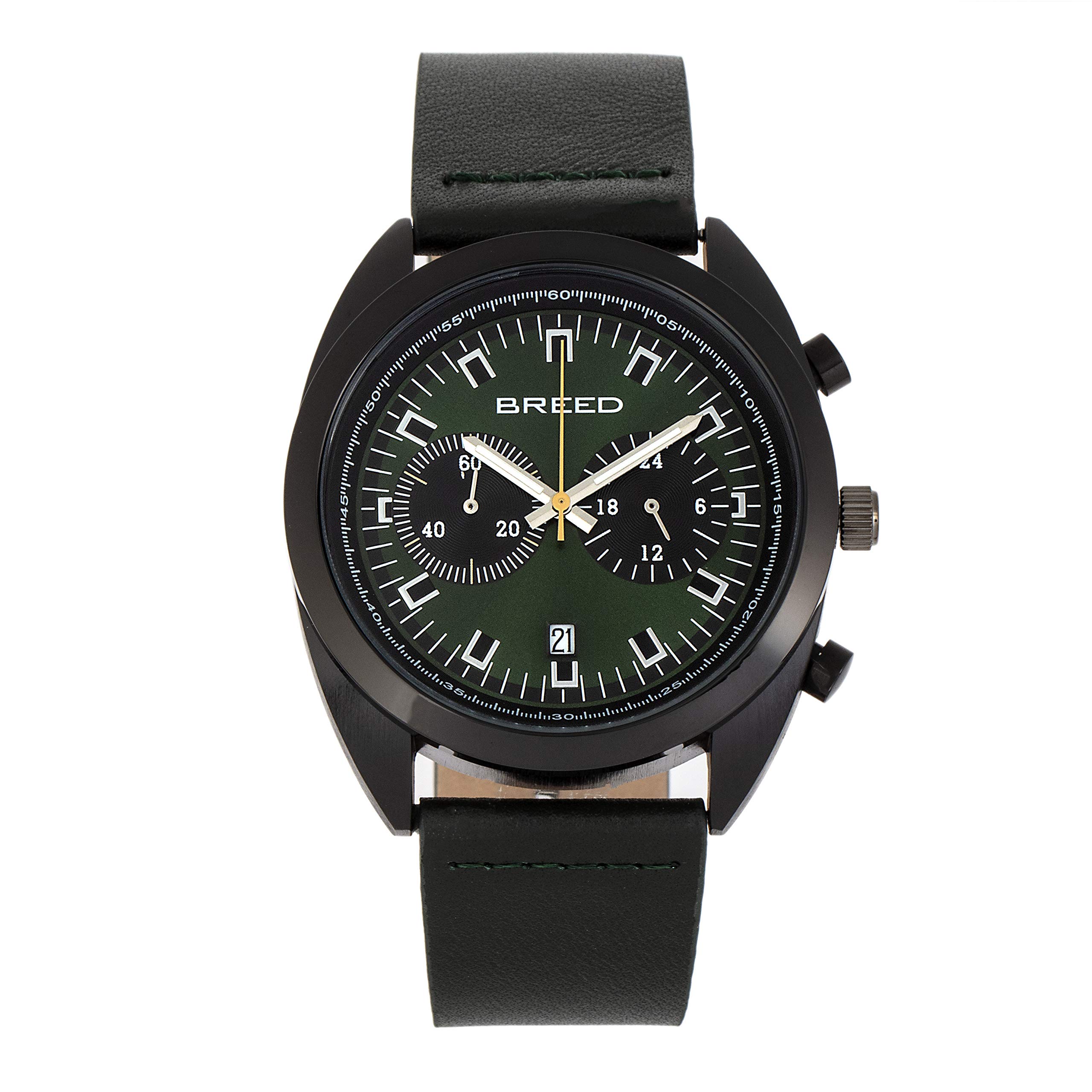Breed Racer Chronograph Men's Watch with Date Display - Stylish Stainless Steel Bracelet for Racing Enthusiasts | Perfect for Sports, Casual Wear & Gift Giving