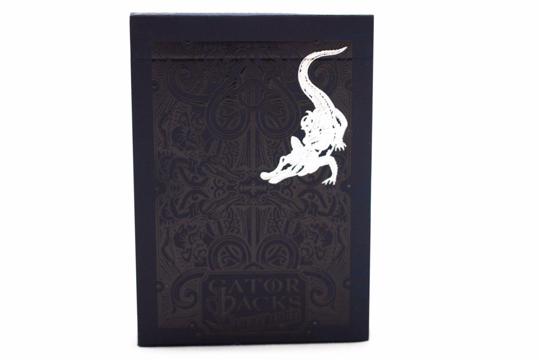 Premium Black Gatorbacks Playing Cards - Professional Poker & Magic Trick Card Deck for Casino Nights, Game Nights & Cardistry Performances
