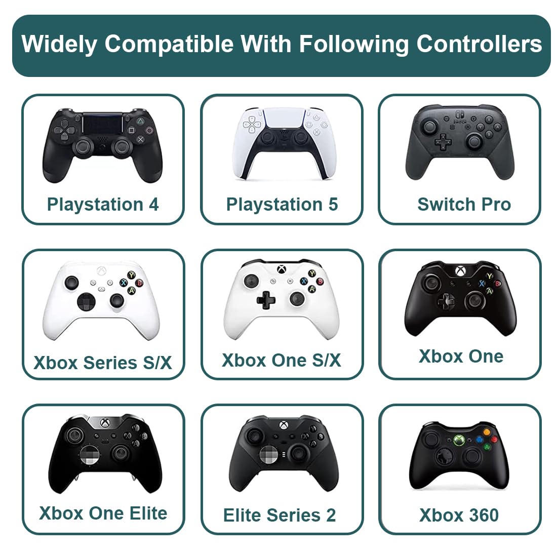 JTKREW 18-Pack Assist Grips for PS5 Controller - Compatible with Steam Deck, PS4, Xbox Series X/S, Xbox One, Switch OLED & Pro Controller - Thumbstick Cushions with 4 Hardness Levels for Enhanced Gaming Precision (Perfect for FPS, Racing & Fighting Games)