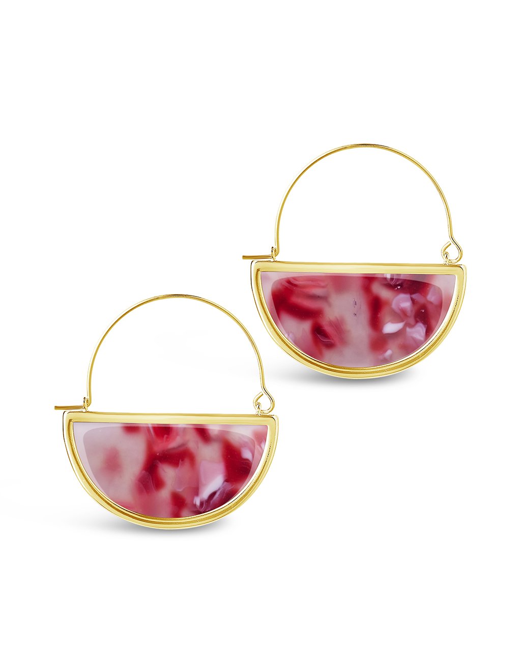 Handmade Resin Half Moon Dangle Earrings for Women - Boho Chic Statement Jewelry - Perfect for Parties, Weddings & Everyday Wear