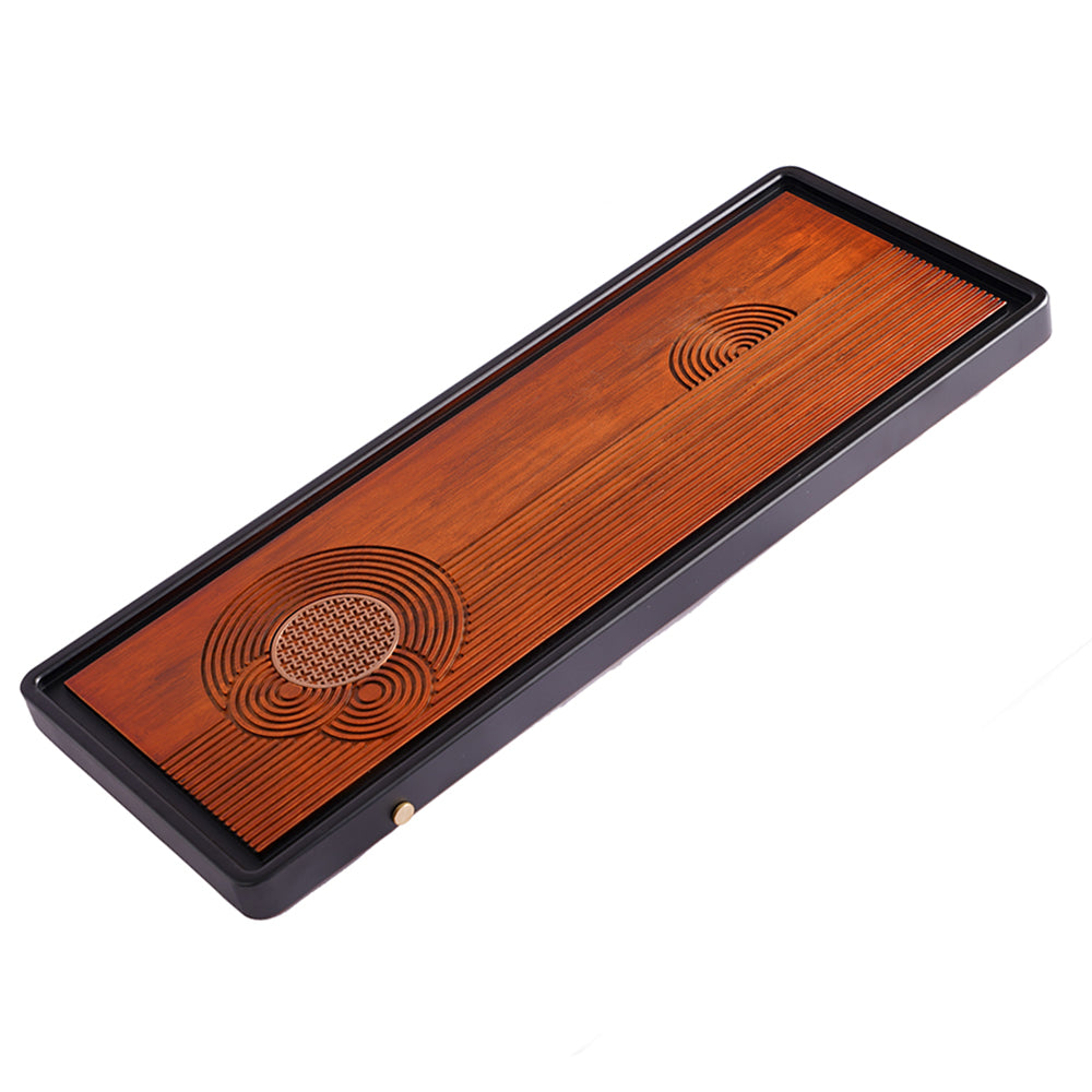 Premium Heavy Bamboo Water Ripple Tea Tray - Handcrafted Tea Ceremony Tray for Chinese Gongfu Tea, Japanese Matcha, and Herbal Infusions - Perfect for Tea Lovers and Zen Decor