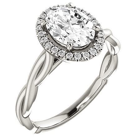 3.30 Carat Oval Cut Moissanite Engagement Ring for Women, Sterling Silver Wedding Band, Anniversary Christmas Birthday Valentine's Day Gift Jewelry - Perfect for Proposals, Weddings & Special Occasions