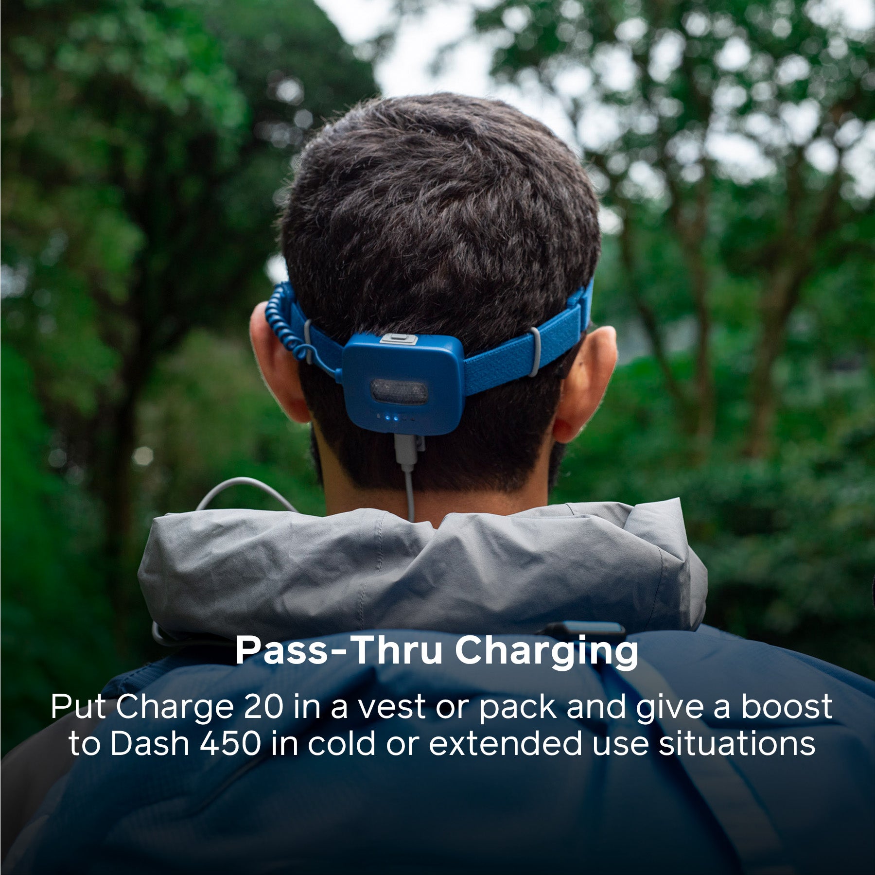 Dash 450 Rechargeable LED Headlamp with USB Charging Pack - Bright Hands-Free Light for Camping, Hiking, Running & Emergency Use