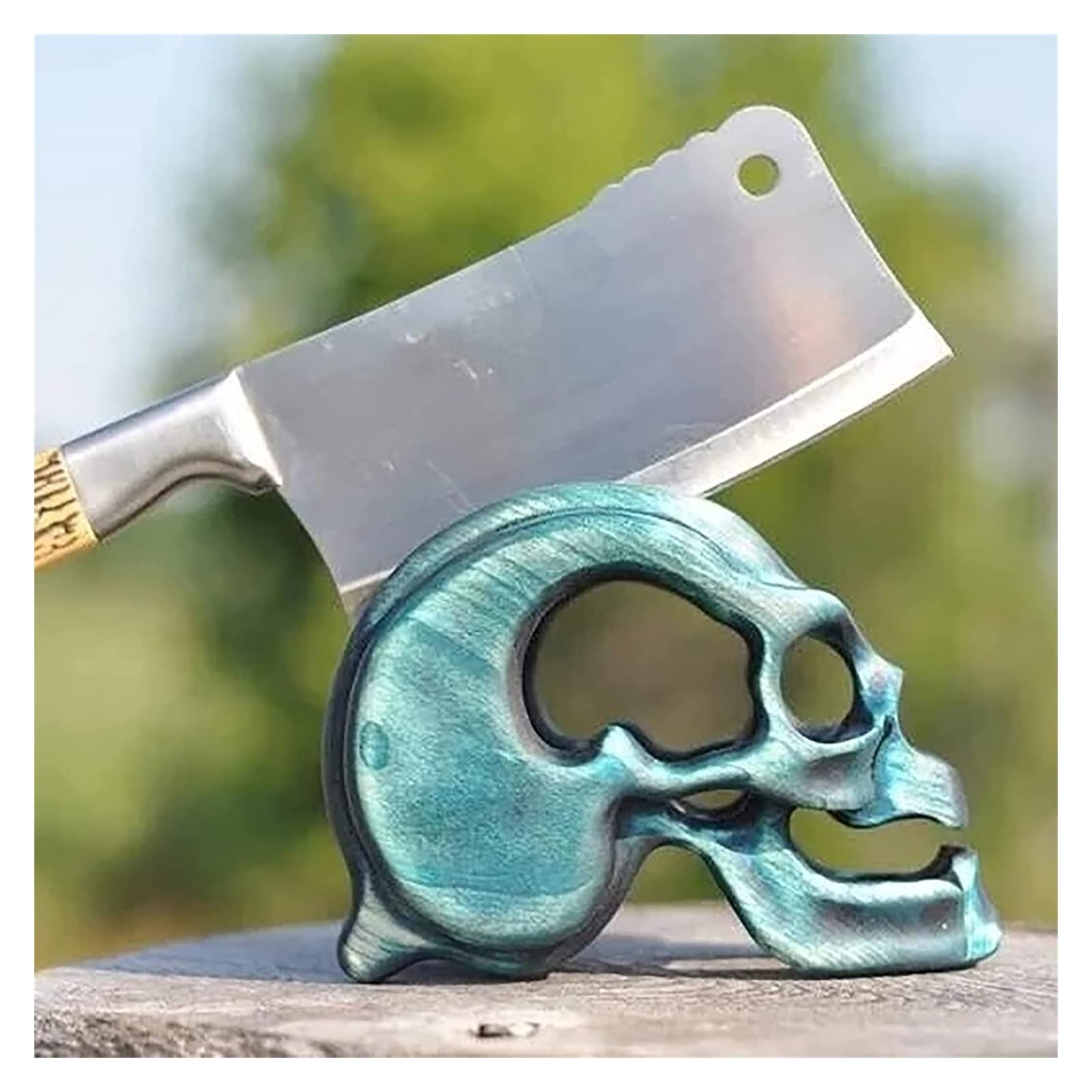 Creepy Skull Knife Holder - Unique Kitchen Knife Storage Rack for Home Organization | Decorative Cutlery Organizer & Gothic Kitchen Accessories | Perfect Halloween Gift & Dark Home Decor for Horror Fans