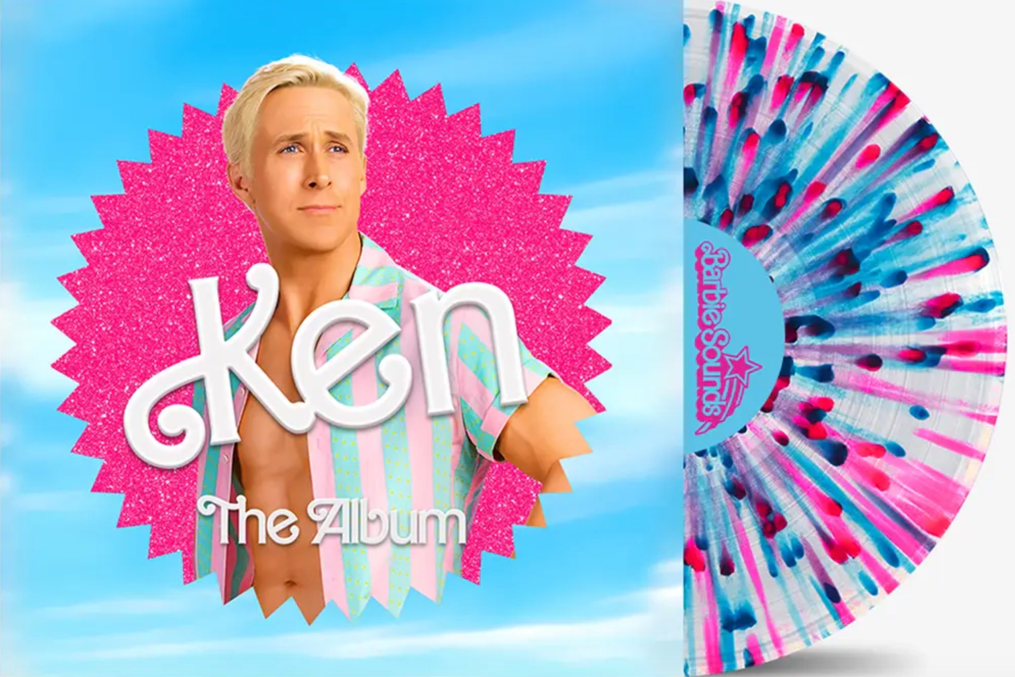 Barbie The Album Original Soundtrack - Limited Edition Blue & Pink Splatter Vinyl Record - Collectible Movie Soundtrack for Barbie Fans & Vinyl Enthusiasts - Perfect for Home Listening, Gifts & Music Collections