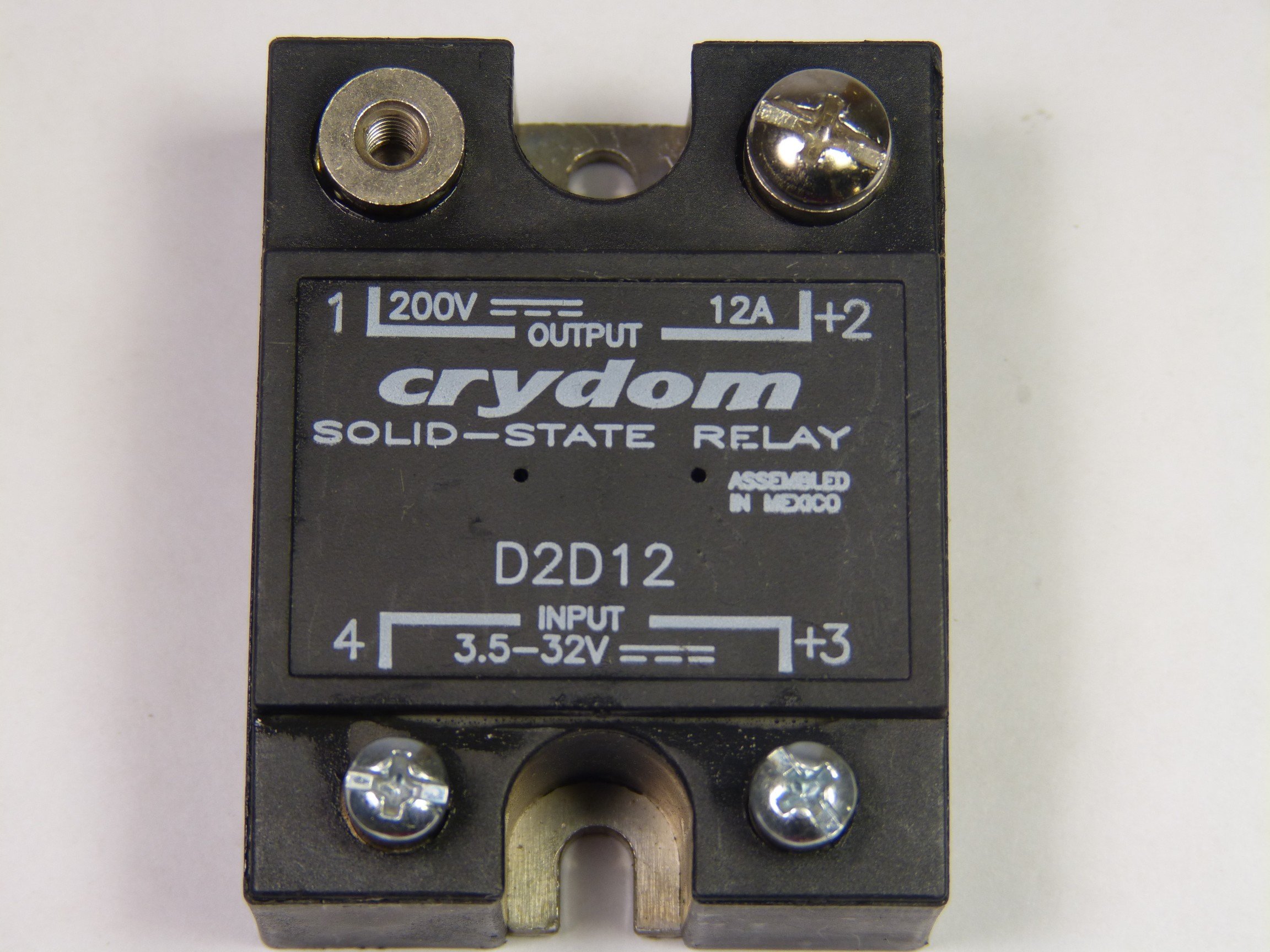 12A 200VDC Solid State Relay SPST-NO Panel Mount Screw Terminal DC Switch for Industrial Automation & HVAC Systems