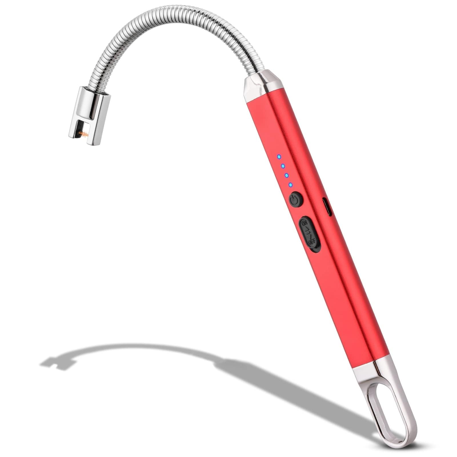 Rechargeable USB Arc Lighter - Windproof Electric Lighter for Candles, Camping, BBQ, Cigars & Outdoor Activities | Portable & Flameless Design (Gold) - Perfect for Home Use, Travel & Emergency Kits
