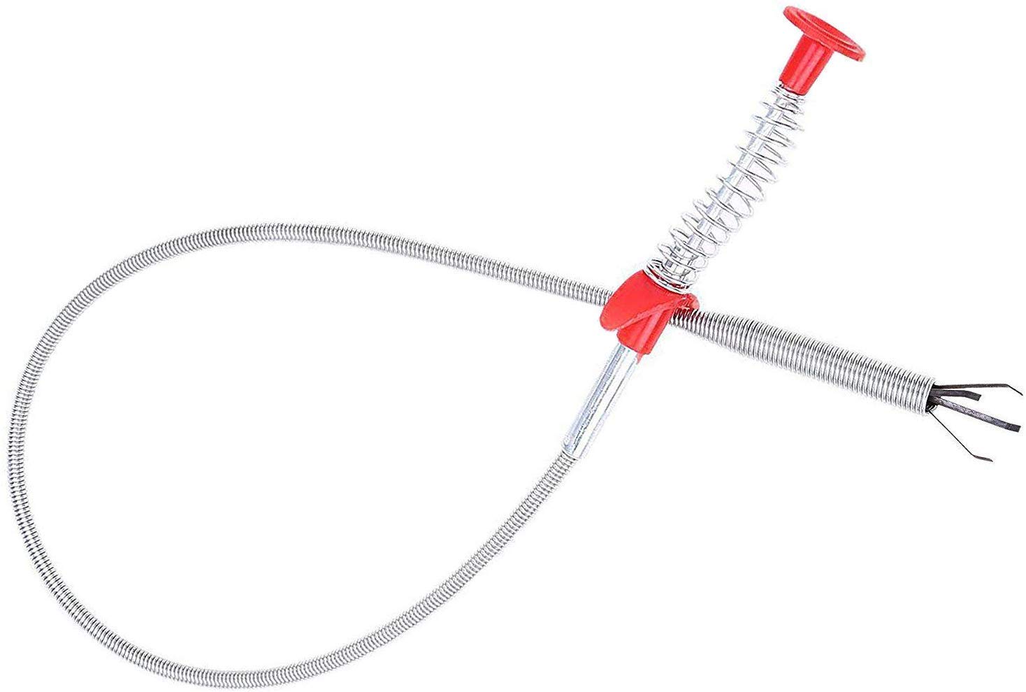 GLIVE Kitchen & Bathroom Sink Drain Cleaner Tool - 90CM Flexible Wire Stick for Hair Clog Removal, Pipe Snake Cleaner, Drain Unclogger - Perfect for Shower, Bathtub & Basin Drain Maintenance