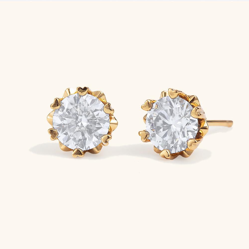 Luxury Moissanite Flower Stud Earrings for Women - Romantic Gift for Her, Valentine's Day, Anniversary & Special Occasions