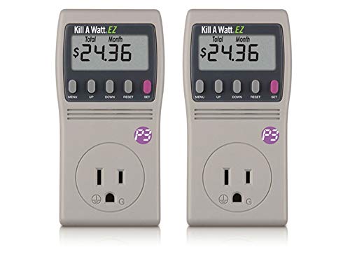 P3 International P4460 Kill A Watt EZ Electricity Usage Monitor - 2 Pack, Grey - Track Energy Consumption for Home Appliances & Save on Electric Bills