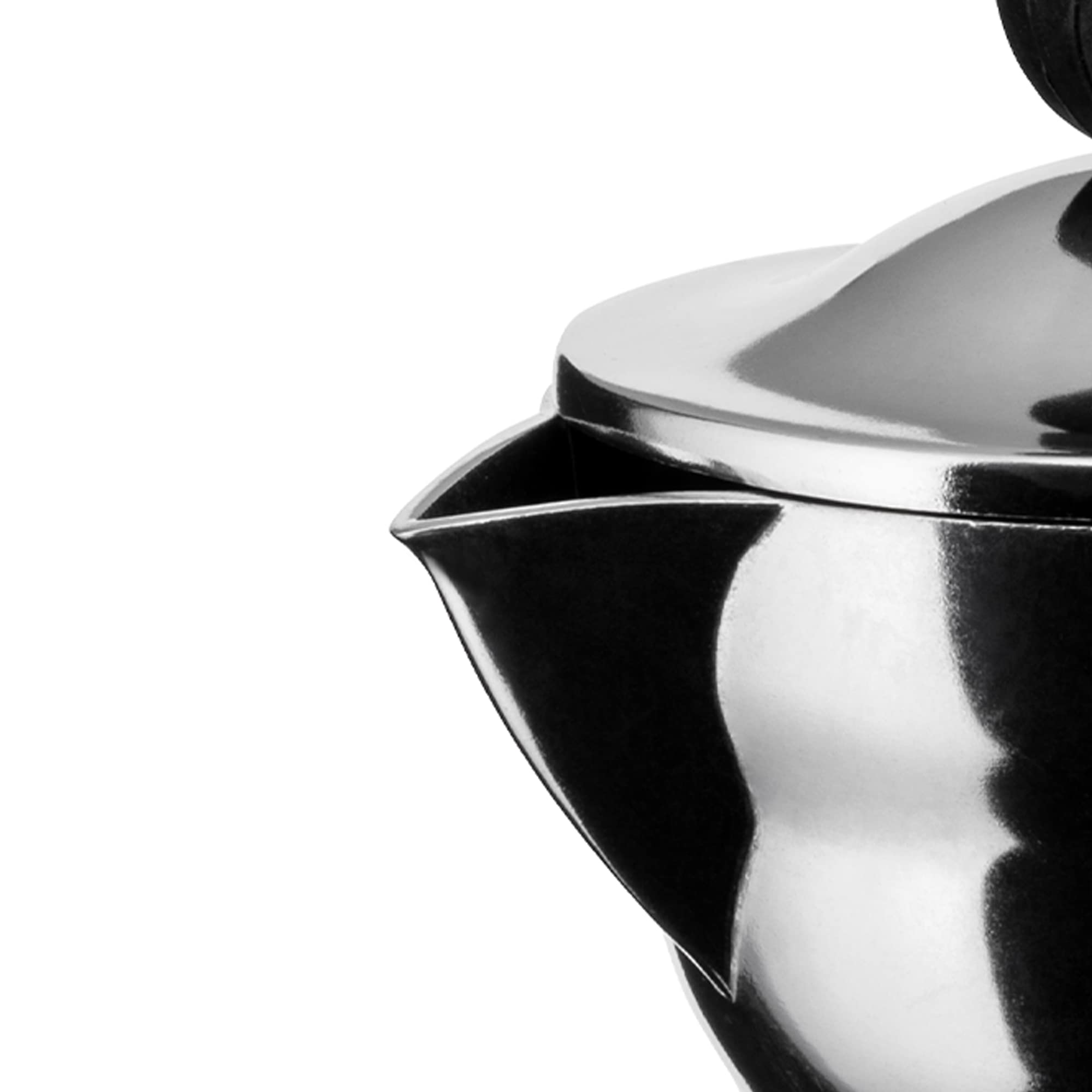 Alessi AAM33 Stovetop Espresso Maker by Alessandro Mendini - 1 Cup Italian Coffee Maker, Black - Perfect for Home, Office & Camping Coffee Brewing