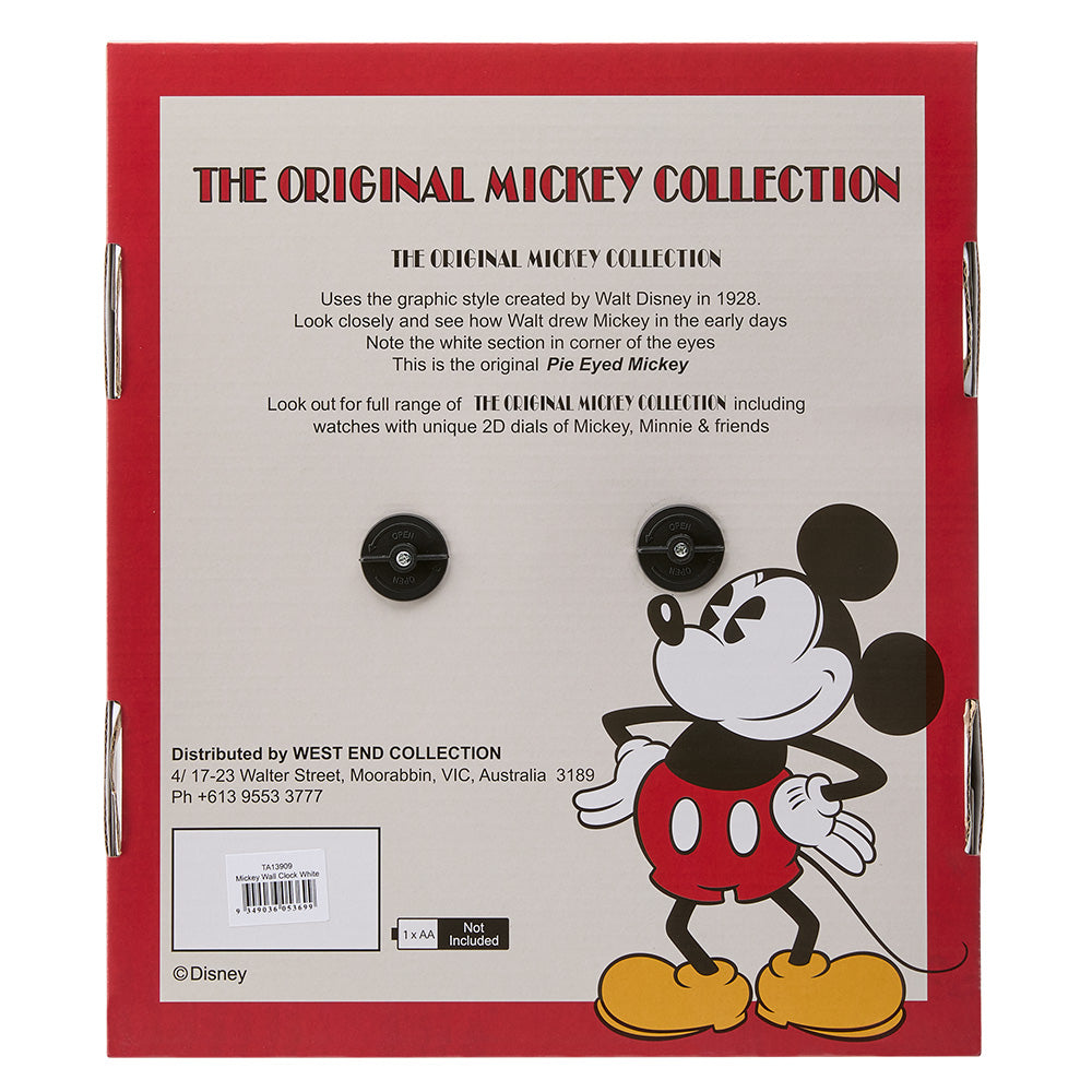 Disney Mickey Mouse Wall Clock - Battery Operated Silent Non-Ticking Decor for Kids Room, Kitchen, Office - TA13909
