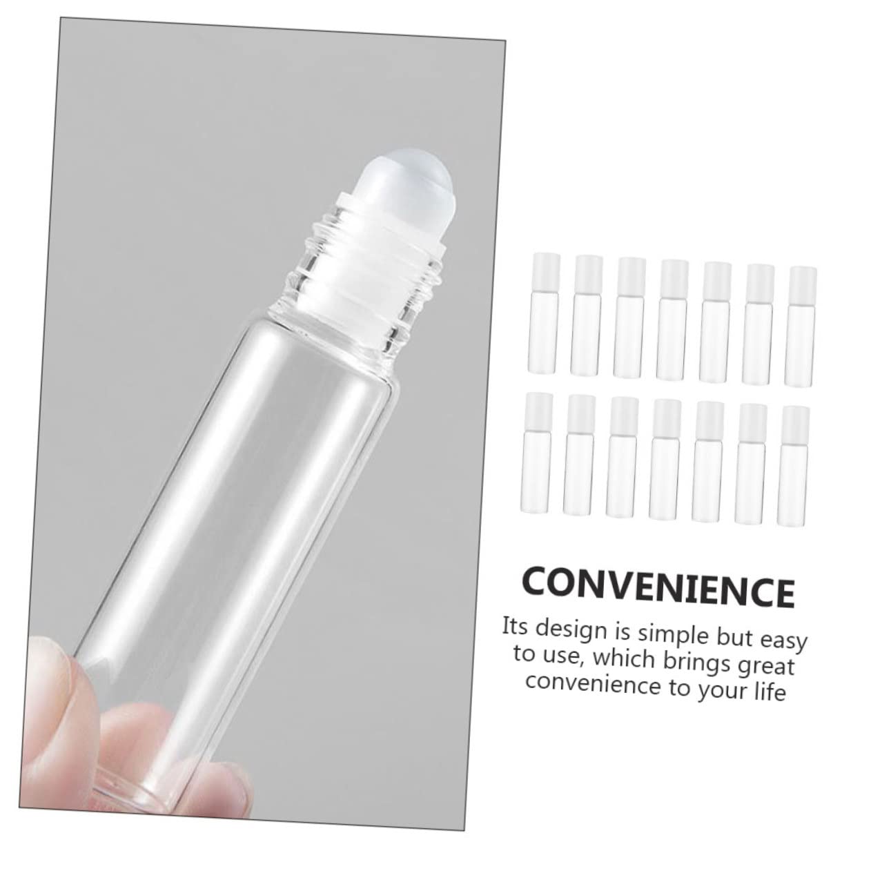 Beatifufu 10ml Glass Roller Bottles - Essential Oil Storage, Refillable Travel Bottles for Cosmetics & Aromatherapy | Perfect for DIY Skincare, Perfume Mixing & On-the-Go Use