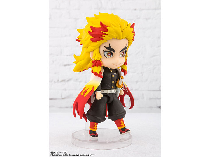 Bandai Figuarts Mini #022 Demon Slayer Kimetsu no Yaiba Rengoku Kyojuro Action Figure - Collectible Anime Toy for Fans & Gift Idea | Home Display, Office Decor, Anime Convention Must-Have