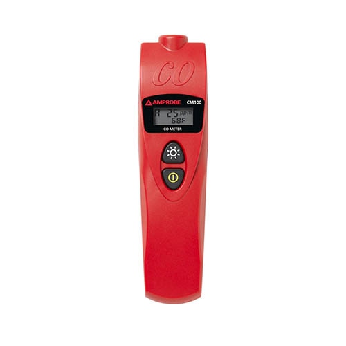 Amprobe CM100 Carbon Monoxide Detector - Adjustable CO Alarm Levels for Home Safety & Air Quality Monitoring - Perfect for Basements, Garages & RVs
